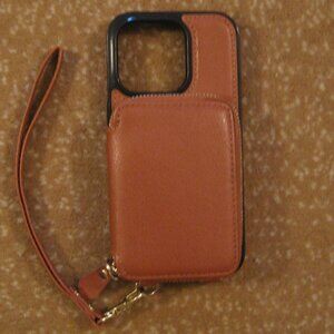 iPhone 14 Pro Crossbody Wallet Case, Brown, NWOT
